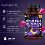 New Leaf Products - Night Time Sleep Gummies with Magnesium, L-Theanine, B6 & Lavender - 60 Gummies - The Wellness Store®