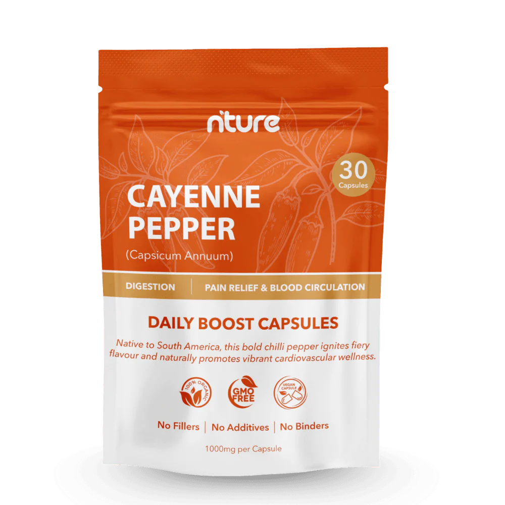 Nture - Cayenne Pepper 1000mg - 60 Capsules