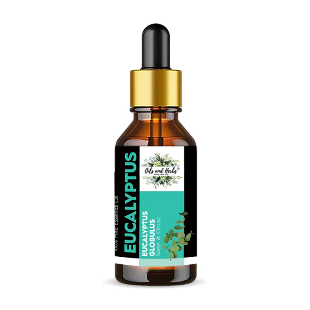 Oils & Herbs – Natural Eucalyptus Essential Oil – 100% Pure & Therapeutic Grade - The Wellness Store®