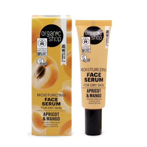 Organic Shop – Moisturising Face Serum for Dry Skin Apricot & Mango – 30ml