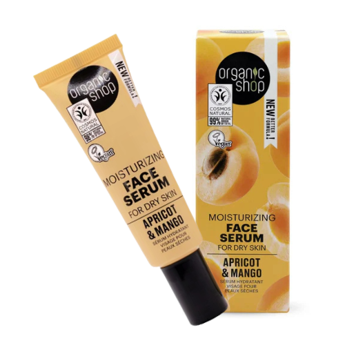 Organic Shop – Moisturising Face Serum for Dry Skin Apricot & Mango – 30ml