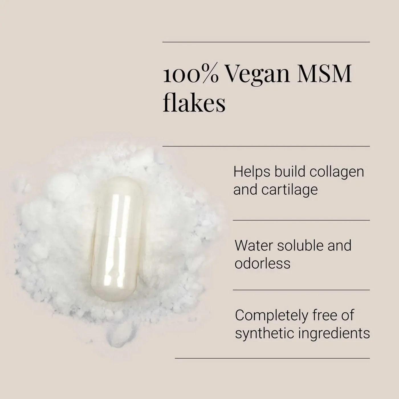 KIKI HEALTH - MSM Flakes - 100 Vegicaps