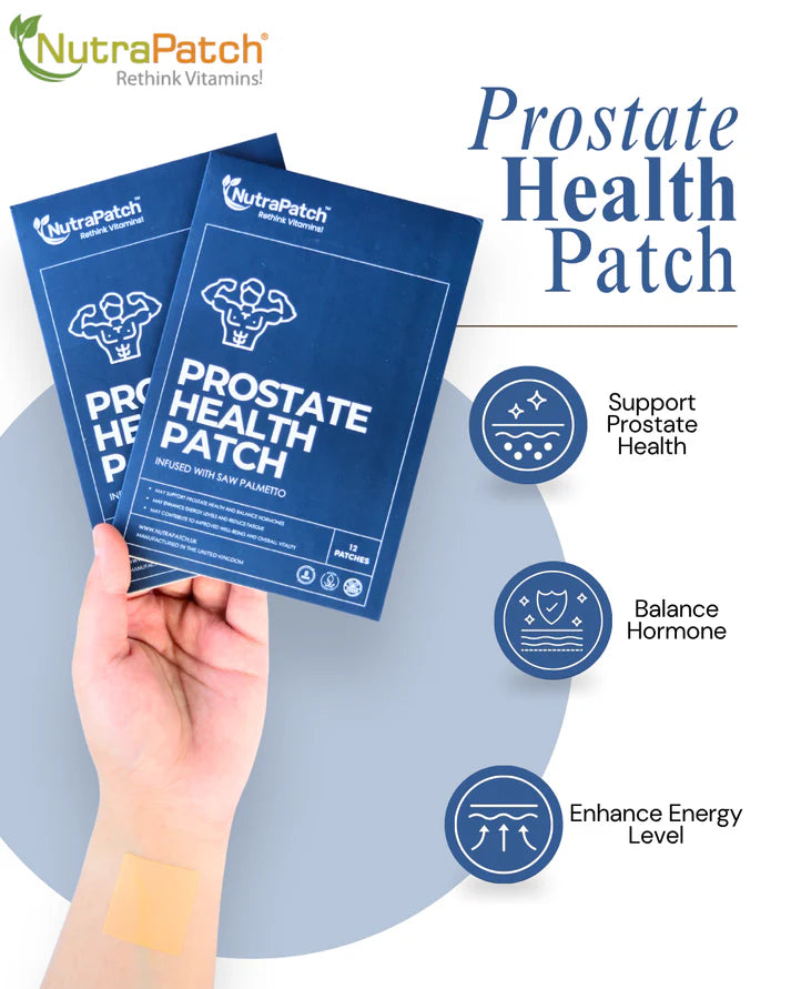 NutraPatch - Prostate Health Patch with Saw Palmetto & Zinc - 12 Patches