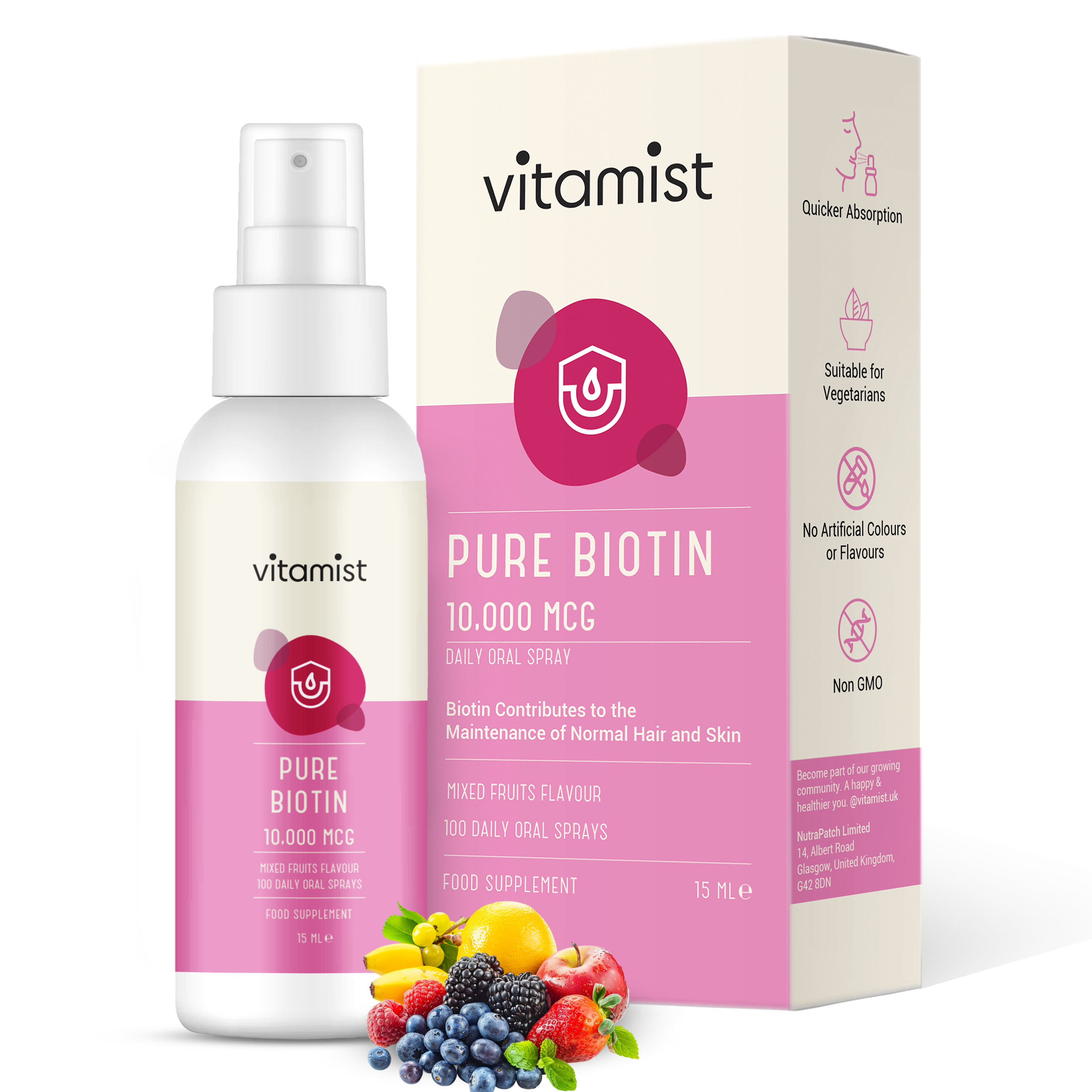 Vitamist - Pure Biotin Oral Spray - 100 Daily Doses