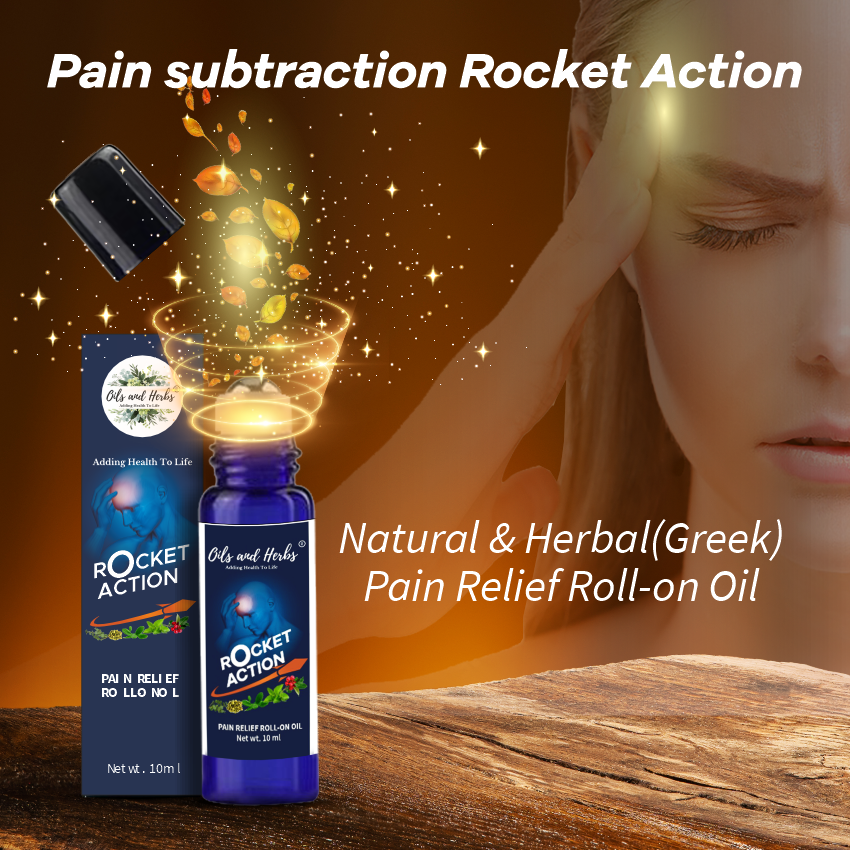 Oils & Herbs – Rocket Action Herbal Pain Relief Roll Oil – 10ml