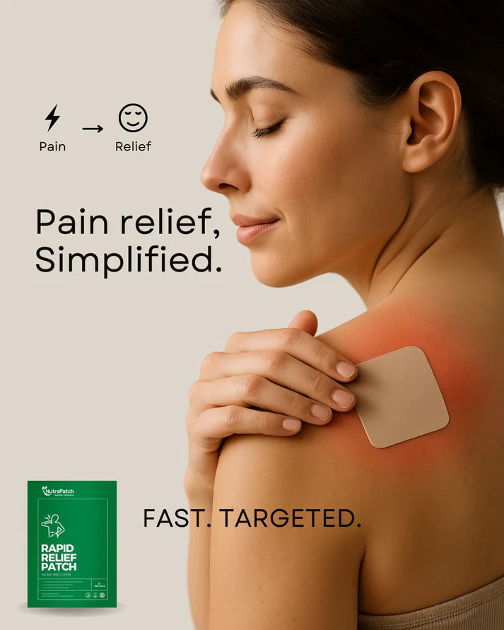 NutraPatch - Rapid Relief Patch with Natural Pain-Relieving Extracts - 12 Patches