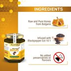 Oils & Herbs - Black Pepper Infused Honey for Joint Support - 240g