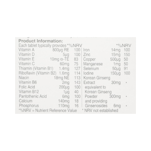 Red Kooga - Korean Ginseng & Ginkgo Biloba with Multivitamins & Minerals - 32 Tablets