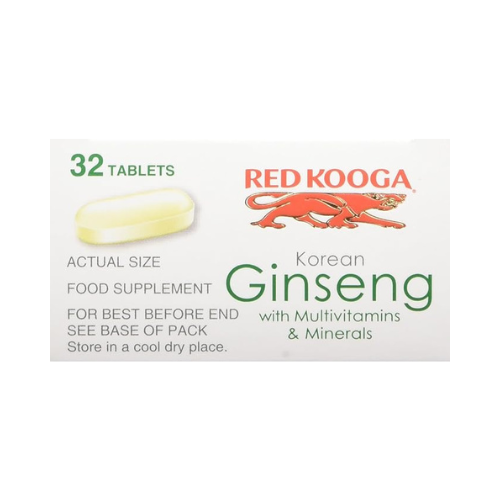 Red Kooga - Korean Ginseng & Ginkgo Biloba with Multivitamins & Minerals - 32 Tablets