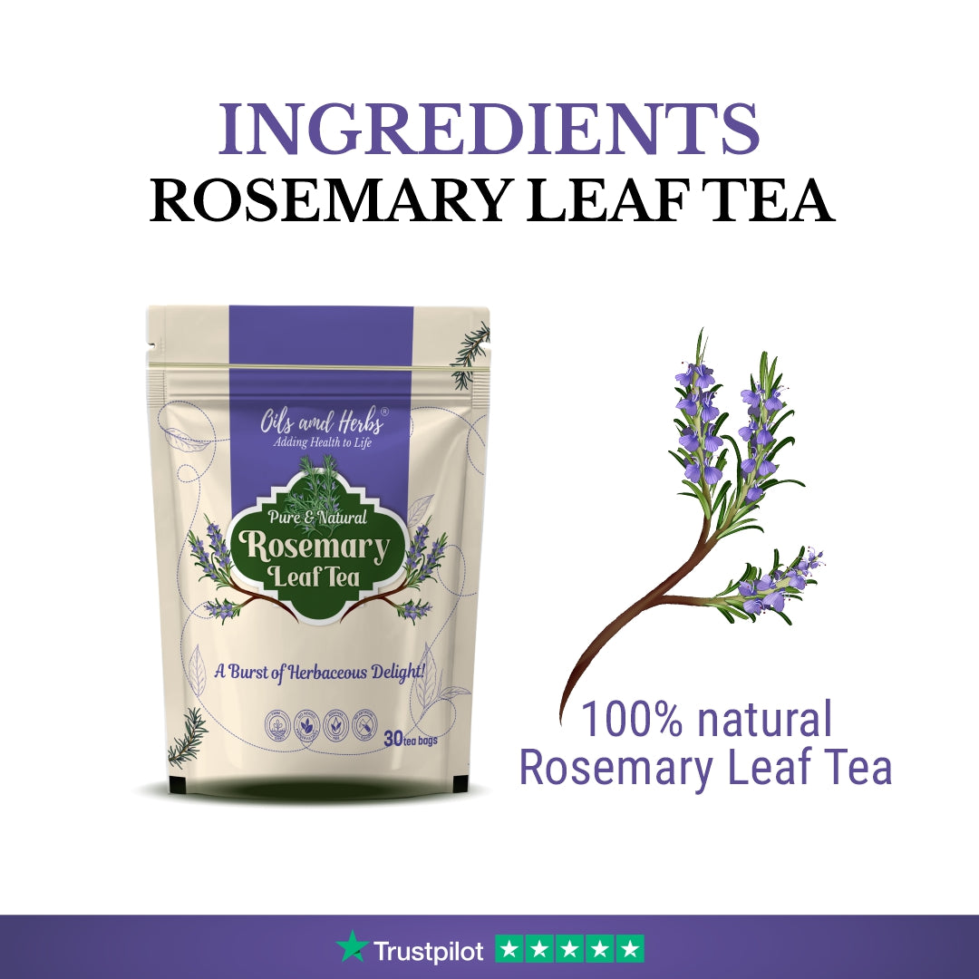 Oils & Herbs – Pure Herbal Infusion Organic Rosemary Leaf Tea – 30 Tea Bags