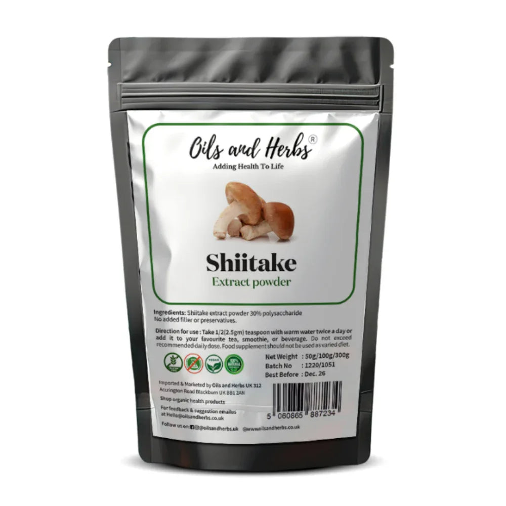 Oils & Herbs – High Strength Shiitake Extract Powder - The Wellness Store®