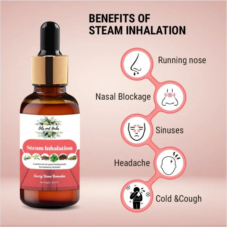 Oils & Herbs – Steam Inhalation Essential Oil Blend Quick Action - 10ml - The Wellness Store®