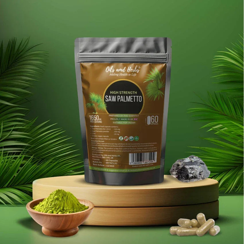 Oils & Herbs – High Strength Saw Palmetto Capsules - The Wellness Store®