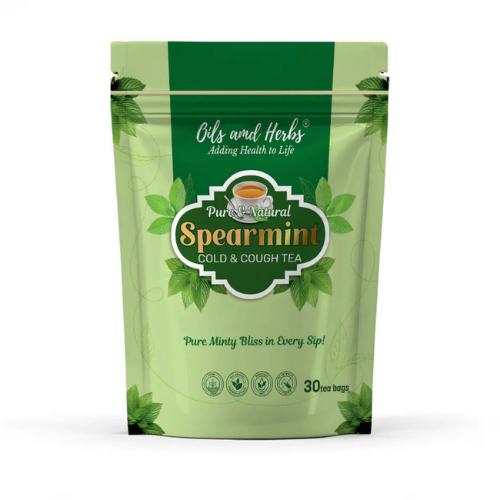Oils & Herbs – Refreshing & Soothing Natural Spearmint Leaf Tea – 30 Tea Bags