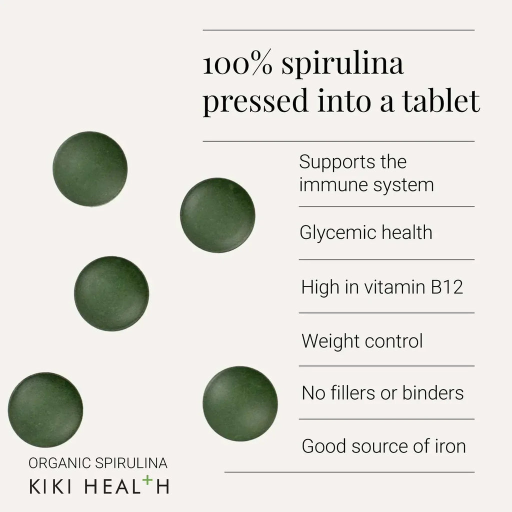 KIKI HEALTH - Spirulina Tablets, Organic - 200 Tablets