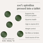 KIKI HEALTH - Spirulina Tablets, Organic - 200 Tablets