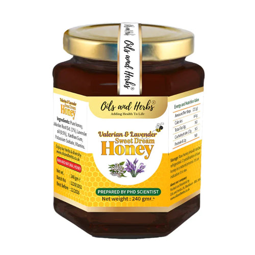 Oil & Herbs - Raw Honey with Valerian & Lavender – Natural Herbal Blend - The Wellness Store®