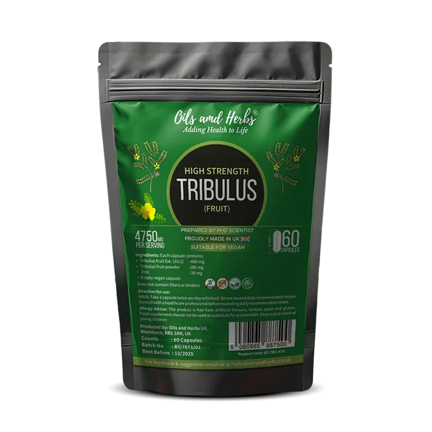 Oils & Herbs - Tribulus Terrestris Herbal Capsules – Plant-Based Supplement - The Wellness Store®