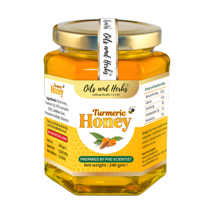 Oils & Herbs - Turmeric Honey with 95% Curcumin - 240g