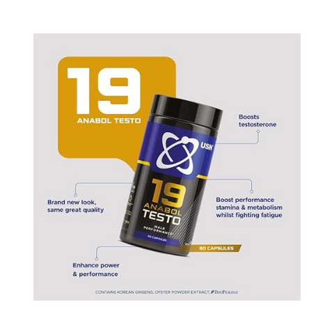 USN - 19-Anabol Testosterone Support Supplement – 90 Capsules