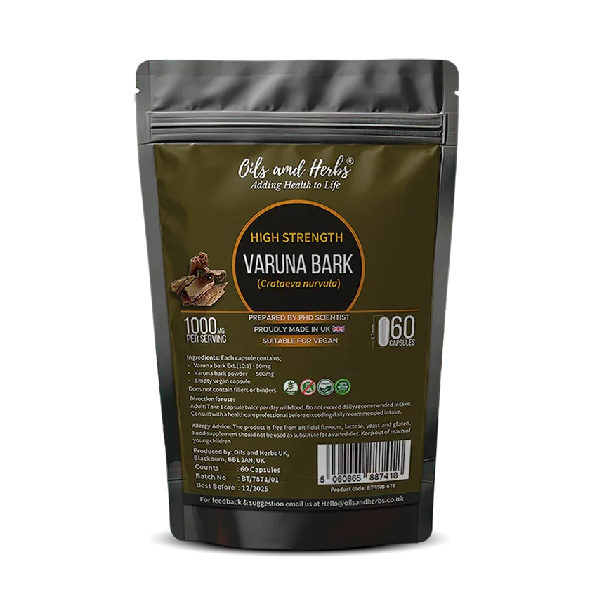 Oils & Herbs – High Strength Varuna Bark Capsules 1000mg - The Wellness Store®