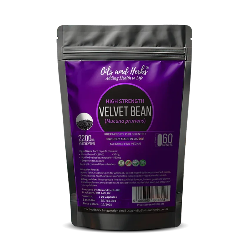 Oils & Herbs – Velvet Bean Herbal Supplement Capsules – Plant-Based Formula - The Wellness Store®