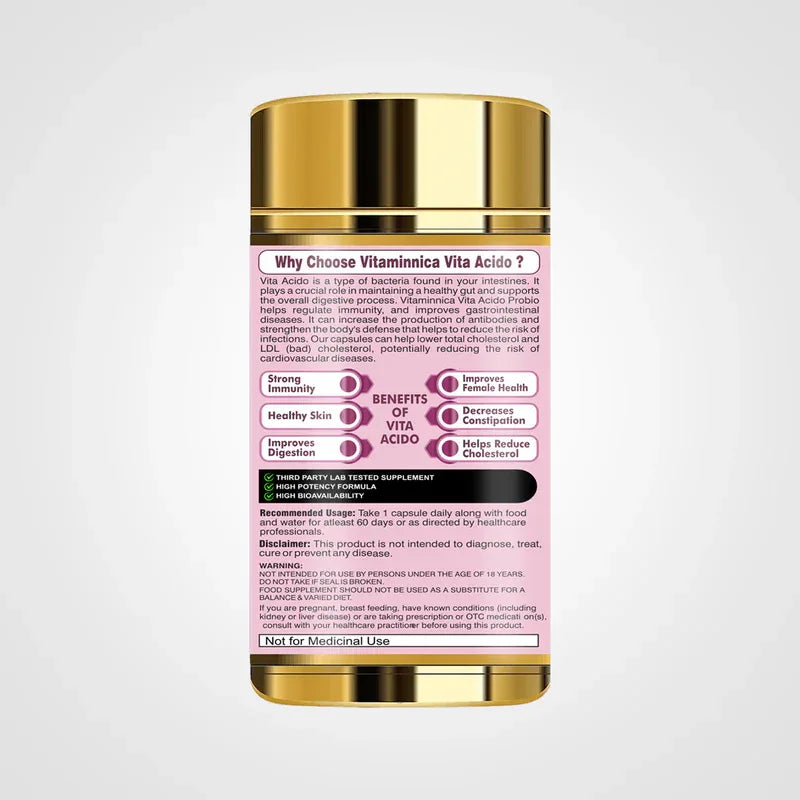 Vitaminnica Vita Acido Probio- 60 Capsules - The Wellness Store®