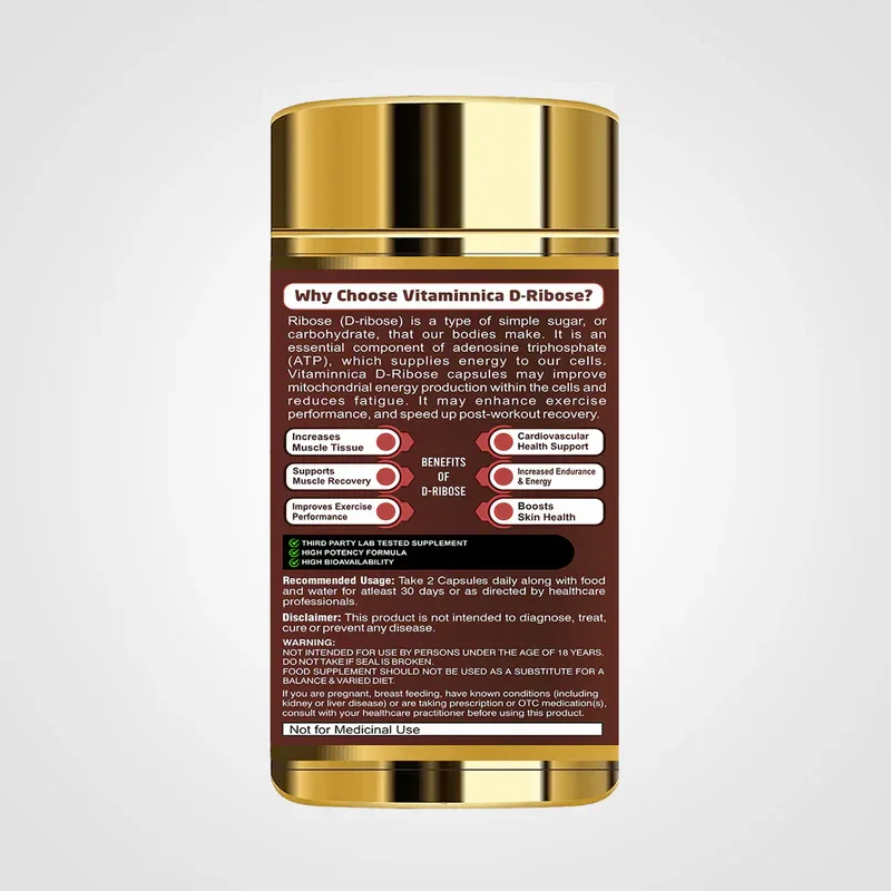 Vitaminnica Vita Bose D-Ribose- 60 Capsules - The Wellness Store®