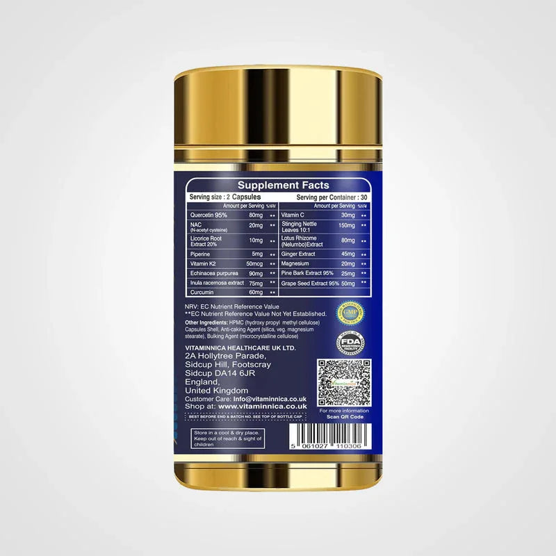 Vitaminnica Vita Breathe: Most Recommended For Lungs Support -60 Capsules - The Wellness Store®