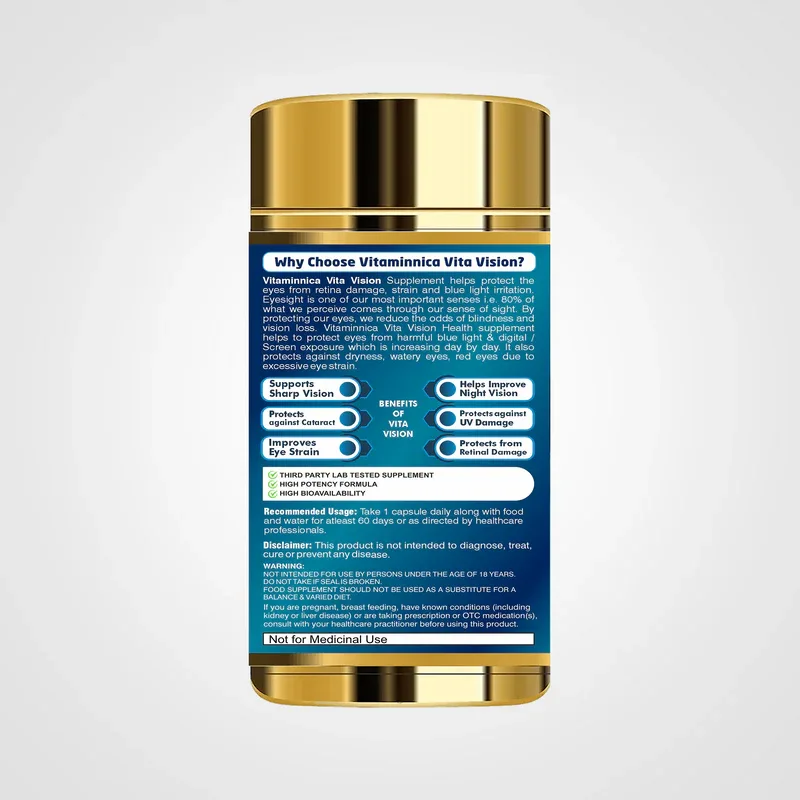 Vitaminnica Vita Vision - Maintain Healthy Eyes- 60 Capsules - The Wellness Store®