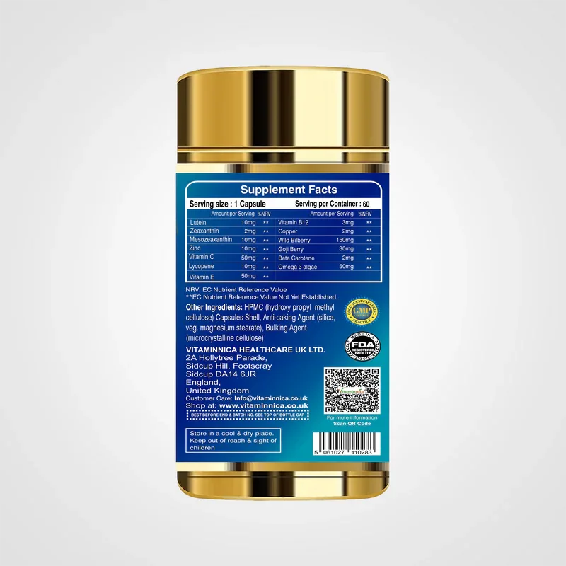 Vitaminnica Vita Vision - Maintain Healthy Eyes- 60 Capsules - The Wellness Store®