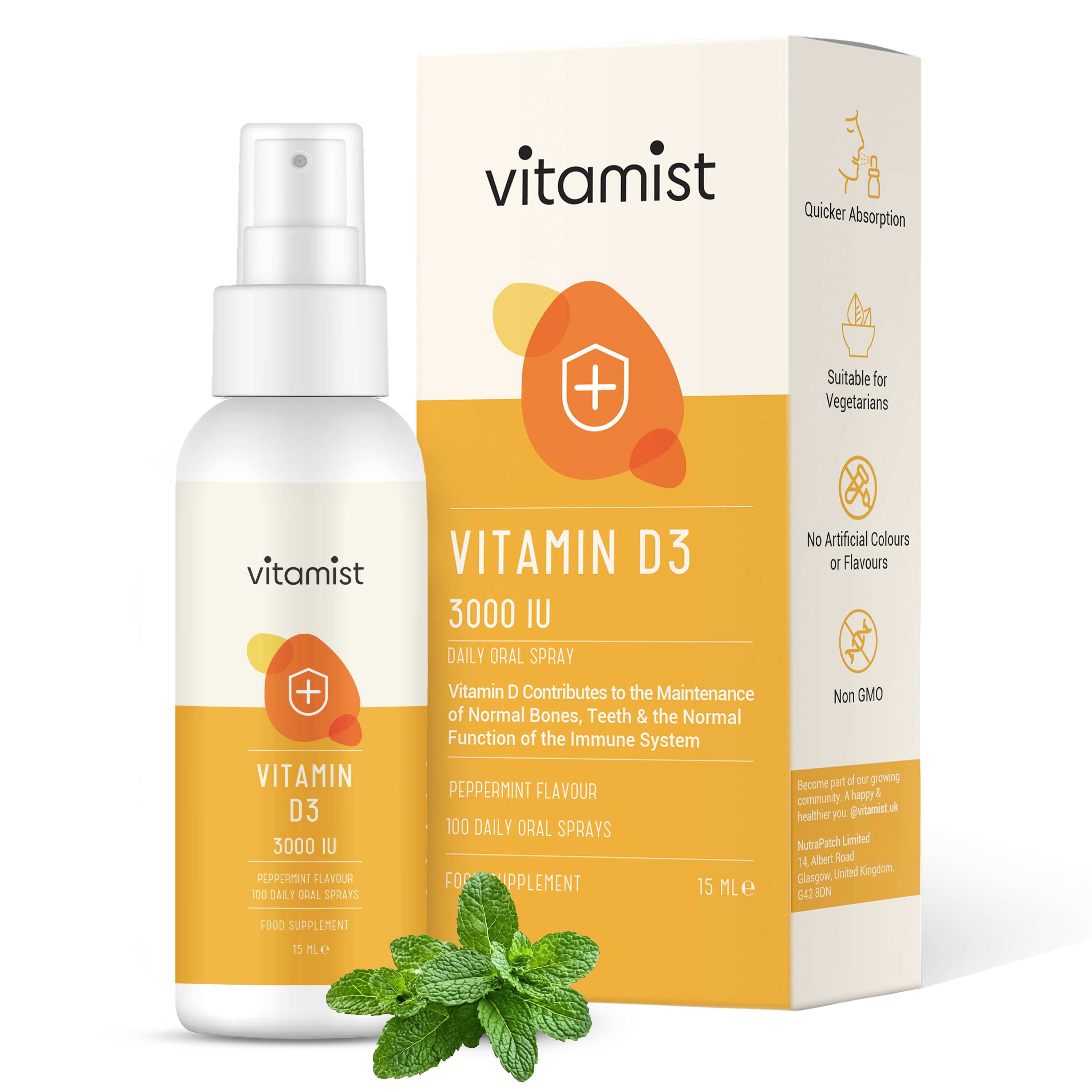 Vitamist - Vitamin D3 Oral Spray - 100 Daily Doses