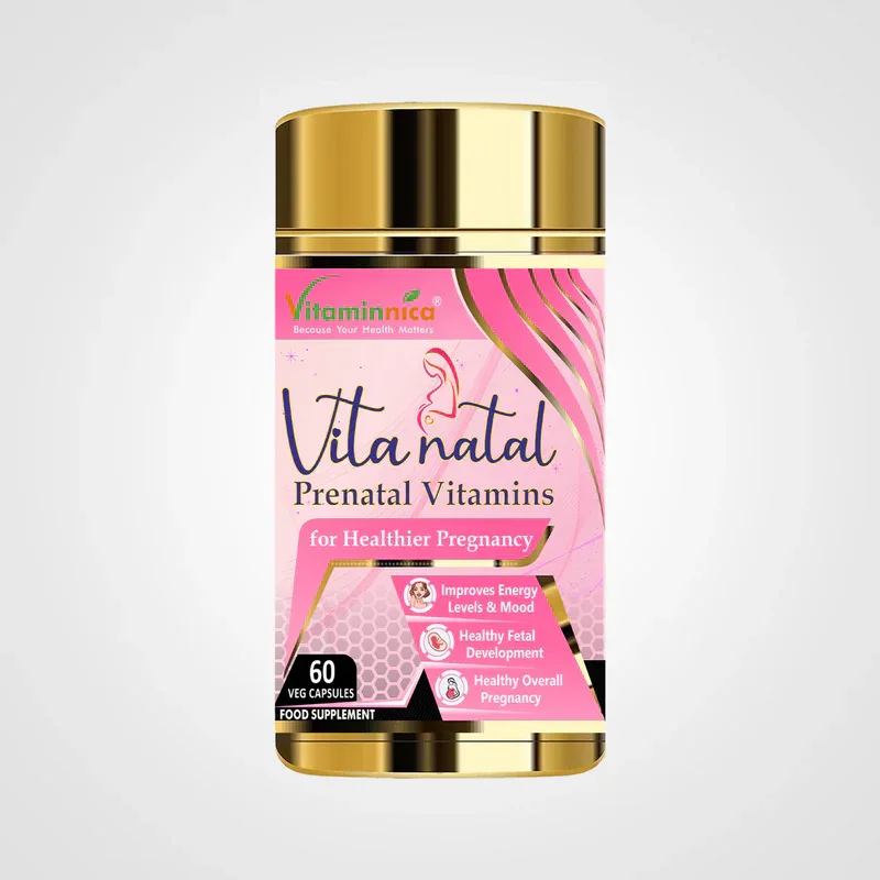 Vitaminnica Vita Natal Prenatal for Pregnancy- 60 Veg Capsules - The Wellness Store®
