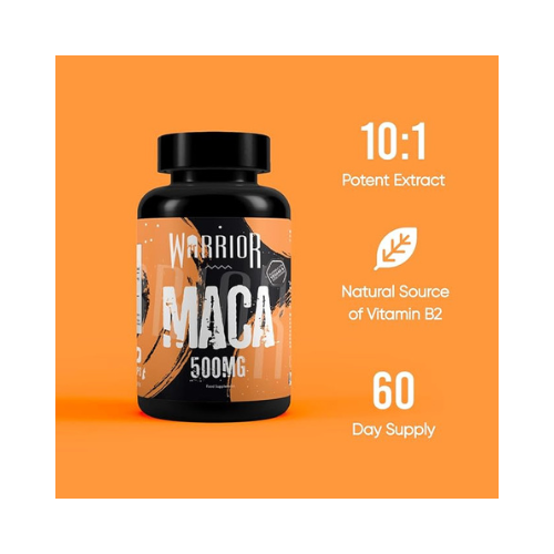 Warrior – Maca Natural Root Extract for Energy 500mg – 60 Capsules