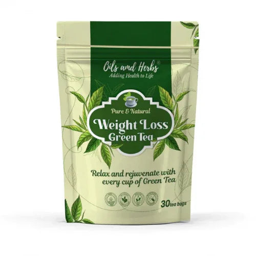 Oils & Herbs – Natural Weight Loss Green Tea – 30 Tea Bags - The Wellness Store®