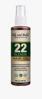 Oils and Herbs - 22 Blends Anti-Hair Fall Oil - 100ml