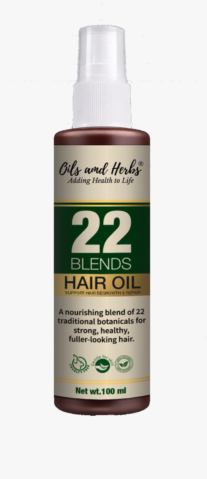 Oils and Herbs - 22 Blends Anti-Hair Fall Oil - 100ml