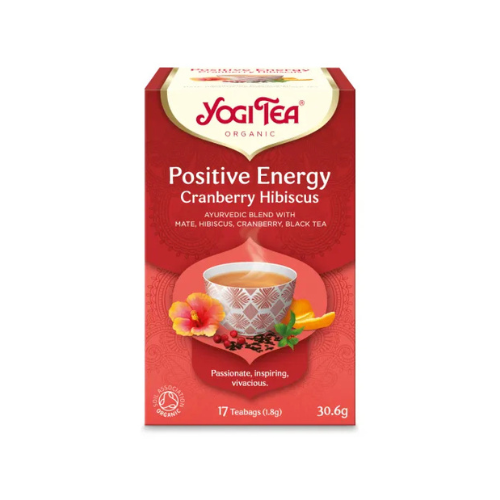 Yogi Tea – Cranberry Hibiscus Positive Energy Organic Herbal Tea – 17 Bags