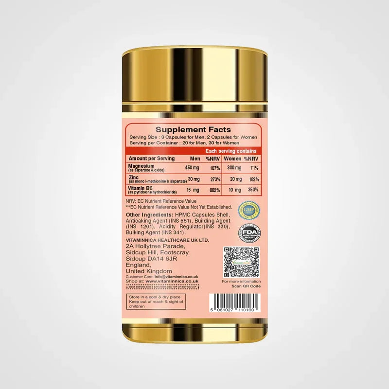 Vitaminnica ZMA - Sports Recovery- 60 Capsules - The Wellness Store®