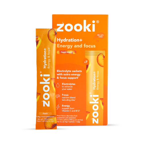 Zooki - Hydration + Energy & Focus Peach - 7 Sachets