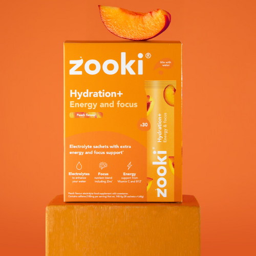 Zooki - Hydration + Energy & Focus Peach - 7 Sachets