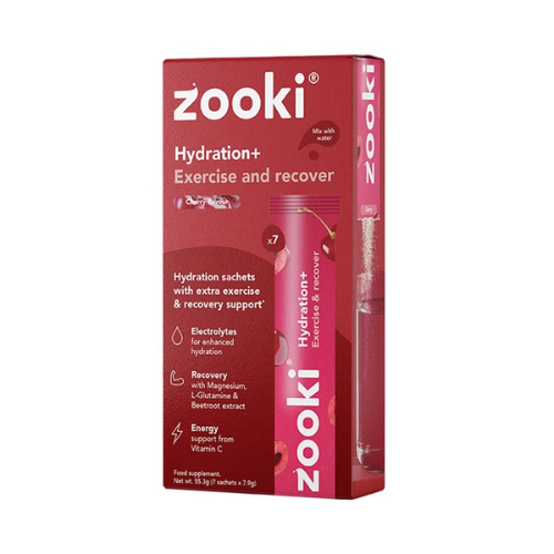 Zooki - Hydration + Exercise & Recover Cherry - 7 Sachets