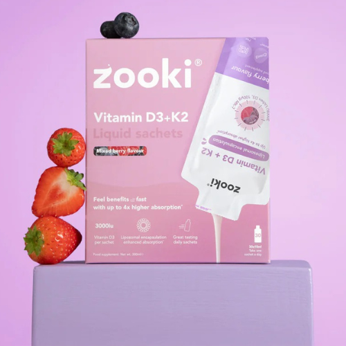 Zooki - Vitamin D3 3000IU + K2 100µg Liposomal - Liquid Sachets