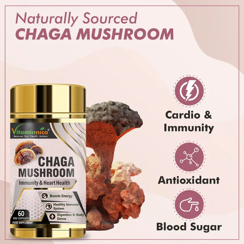 Vitaminnica Chaga Mushroom- 60 Capsules - The Wellness Store®