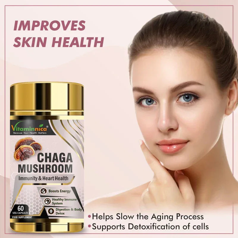 Vitaminnica Chaga Mushroom- 60 Capsules - The Wellness Store®