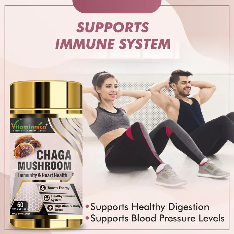 Vitaminnica Chaga Mushroom- 60 Capsules - The Wellness Store®