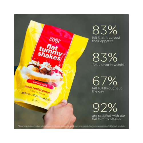 ShortCutX - Flat Tummy Shakes: Banana Split - 7 Sachets x 40g