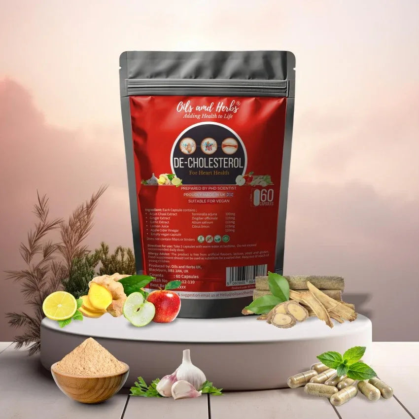 Oils & Herbs – De-Cholesterol Powder - Herbal Blend with Botanical Ingredients - The Wellness Store®