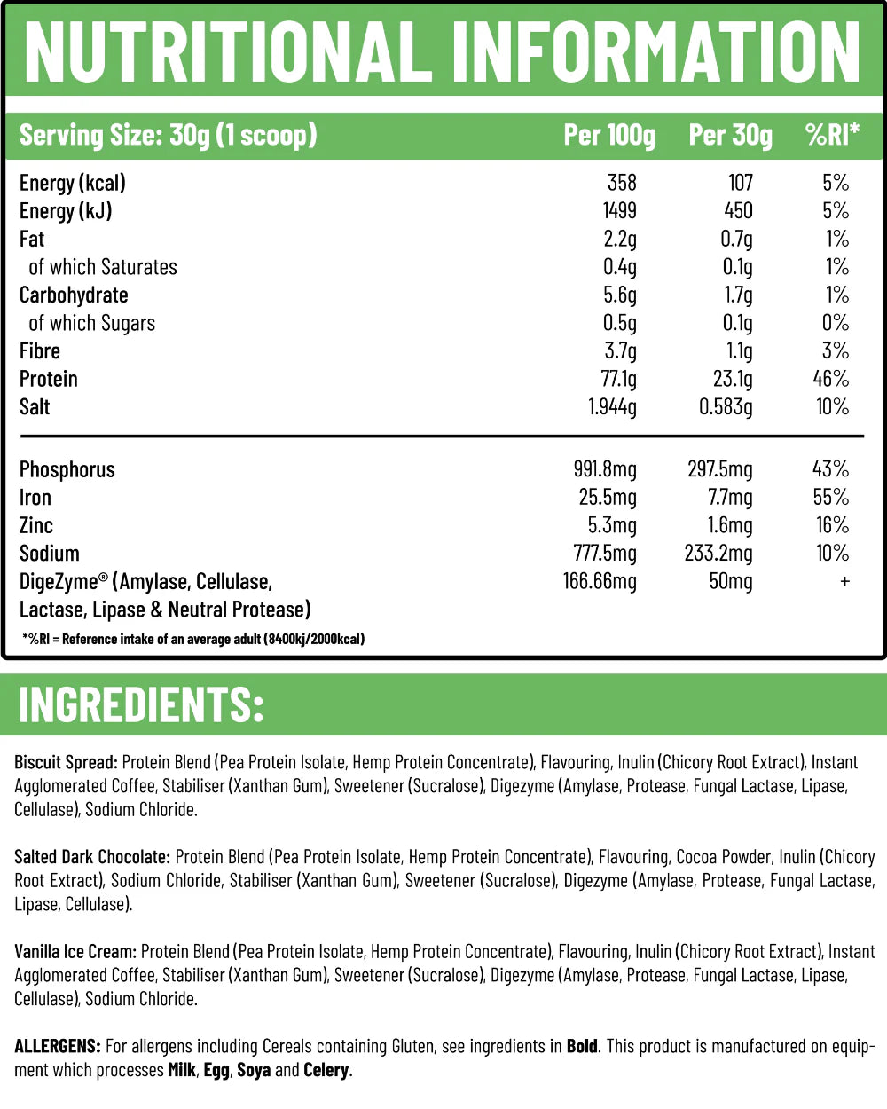 Efectiv Nutrition - Vegan Protein Powder Chocolate - 900g
