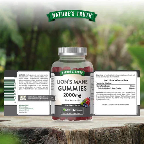 Nature’s Truth – Lion’s Mane Mushroom Gummies – 60 Gummies - The Wellness Store®